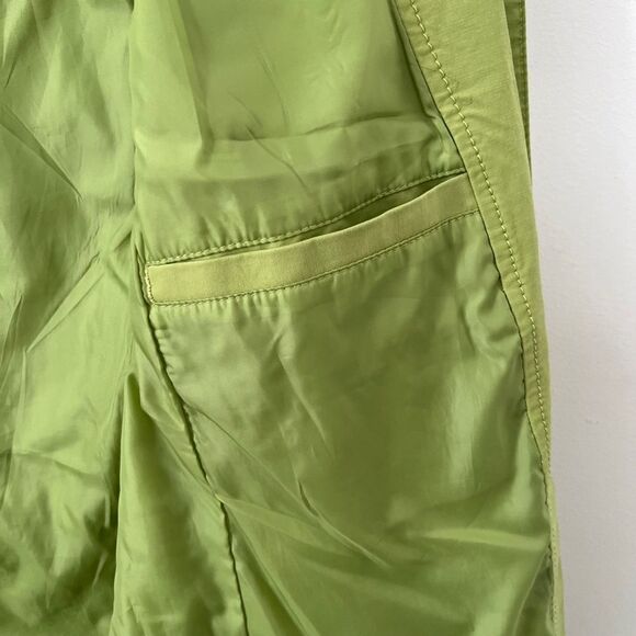 Eddie Bauer Lime Green Lined Button Down Rain Jacket Trench Coat - Picture 10 of 11